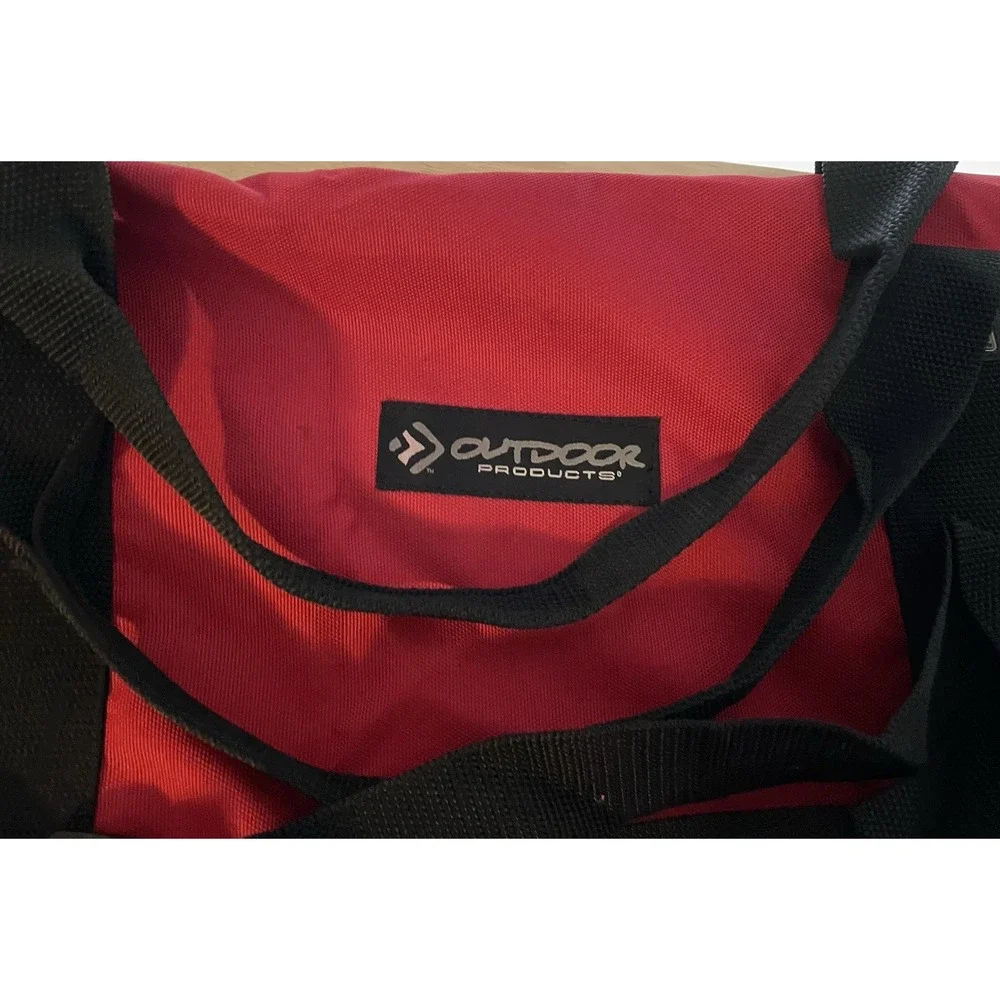 Outdoor Products Large Duffle‎ red includes storage pouch/toiletry bag